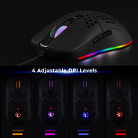 Souris de jeu optique ergonomique USB TASSO YCM-04, rétroéclairage RVB, pour droitier, 7 boutons programmables, 50 millions de clics, durable, 7200 DPI