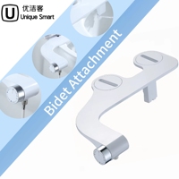 Accessoire de bidet hygiénique moderne à eau froide - Double buse, pression réglable, en plastique ABS, pulvérisation verticale pour toilettes
