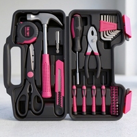 Kit d'outils domestiques de 39 pièces, ensemble d'outils portables, kit de réparation domestique, boîte d'outils de bricolage pour l'amélioration de la maison