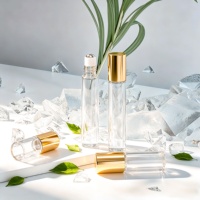 Flacon roll-on en verre premium 1-10 ml, vide, avec bille en acier inoxydable pour huile parfumée, sérum, emballage cosmétique