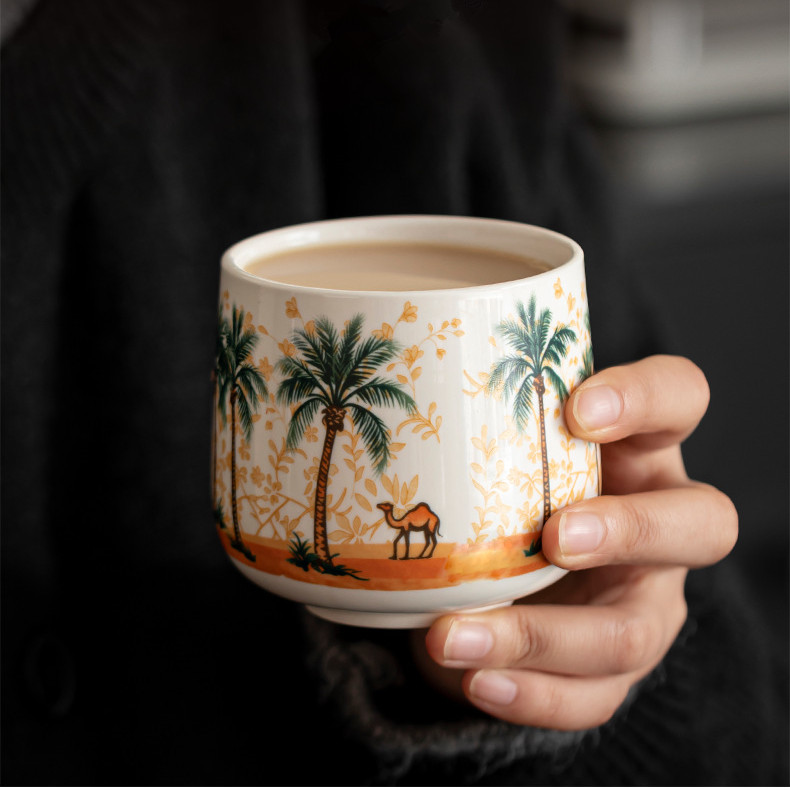 Custom 250ml Ceramic Coffee Mug Camel & Palm Tree Pattern Middle Eastern  Arabic Ramadan Cups for Home Cafe Office| Alibaba.com