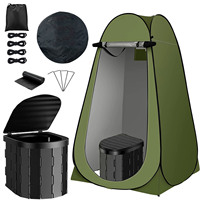 Toilette portative avec tente Toilette extérieure Toilette mobile montée sur véhicule pour le camping