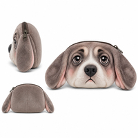 Sac à dos mini pochette à monnaie en peluche personnalisée OEM ODM en gros, motif chien mignon, pour la vente en gros