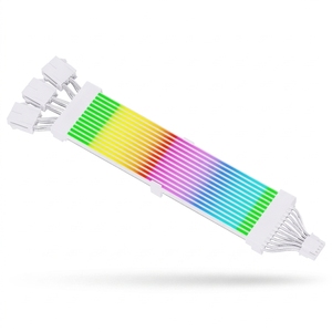 Câble GPU en cuivre Bajeal 3*8 broches vers 12+4 ARGB pour extension d'alimentation de PC de bureau - Product Image 5