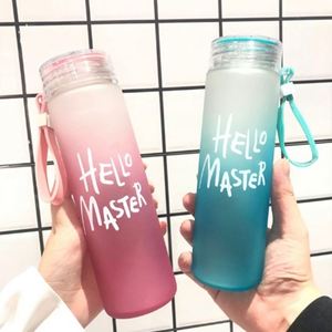 Bouteilles d'eau en verre givré colorées personnalisées en gros pour le camping – Vaisselle à boisson abordable - Product Image 5