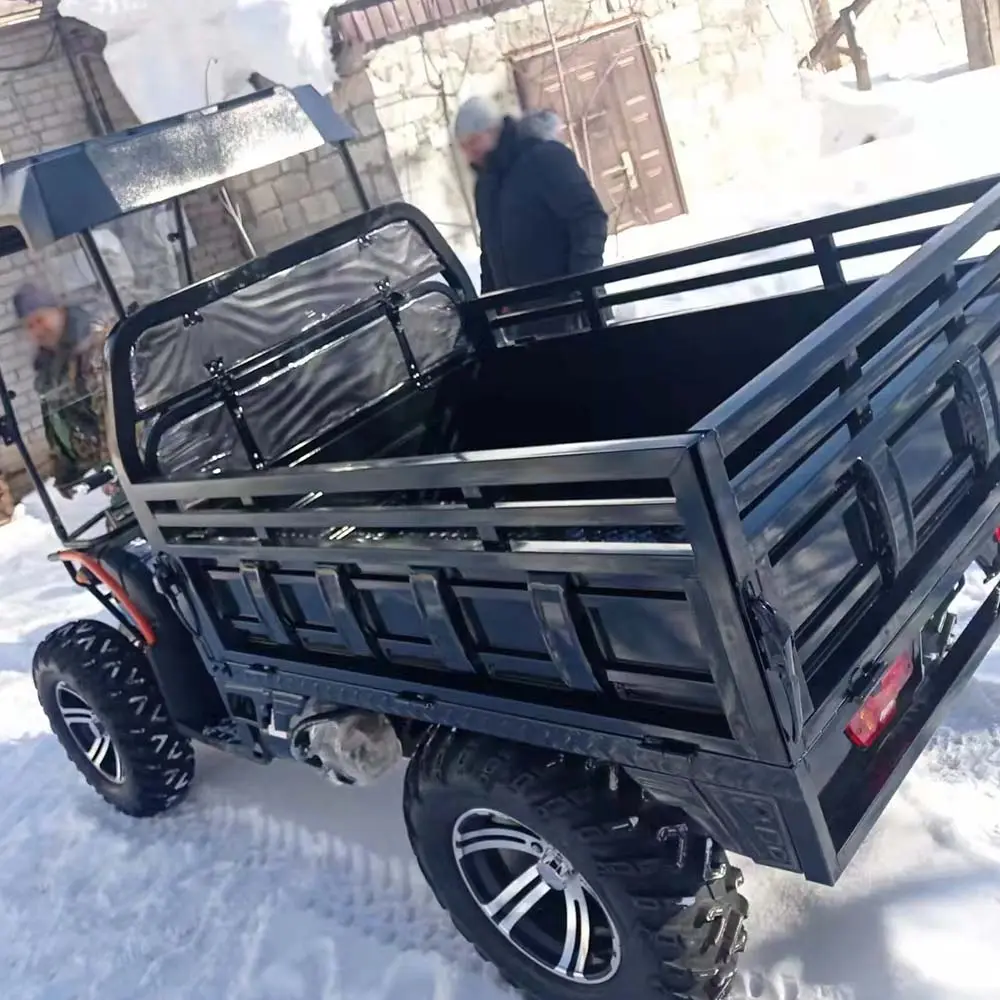 Veículo utilitário 4x4 4x4 para fazenda, atv profissional com dumper, 300cc, quad 4x4, atv utilitário, atv, vagão, veículo agrícola 4x4 com reboque