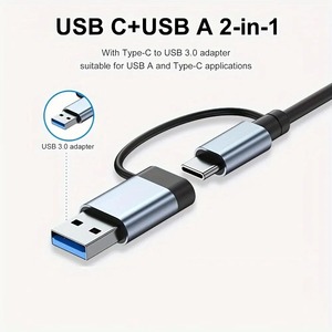 Station d'accueil 4-en-1 Type-C <span class=keywords><strong>USB</strong></span> 3.0 haute vitesse pour ordinateur <span class=keywords><strong>portable</strong></span>, téléphone <span class=keywords><strong>portable</strong></span>, tablette, souris, clavier, imprimante, clé <span class=keywords><strong>USB</strong></span> - Product Image 5