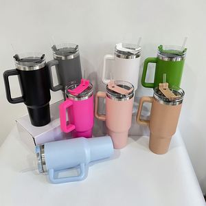 Termo de 40 oz para exteriores, taza de viaje con aislamiento al vacío para café y cerveza, vaso de café de doble pared de 40 oz con asa - Product Image 4