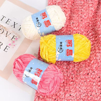 100g doux épais velours Chenille fil moelleux en peluche couverture bébés crochet tricot débutants composé doux gros fil