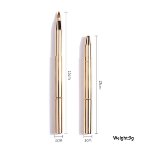 Dailyqueen <span class=keywords><strong>แป</strong></span>รงแต่งหน้าแบบหัวเดียวแปรงทาปากแบบพับเก็บได้แปรงสองด้านแบบพกพาสำหรับใช้ในชีวิตประจำวัน - Product Image 2