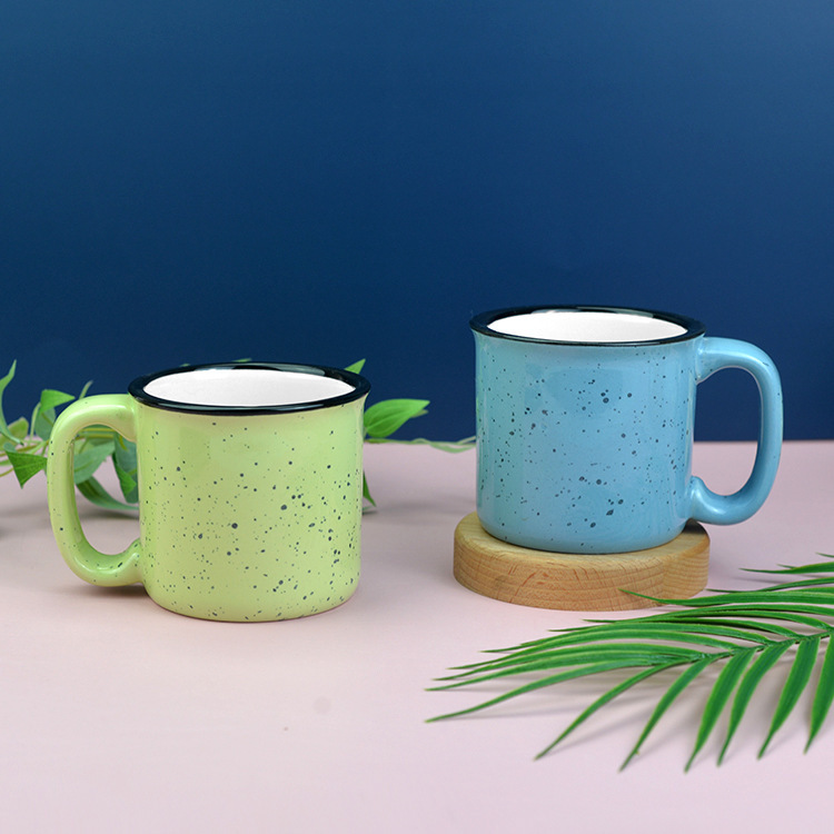 Custom Printed Enamel Style Ceramic Mug