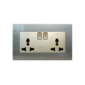 MGA vendite dirette della fabbrica nuovo Design 250V doppia universale presa commutata con indicatore argento e oro con logo personalizzato - Product Image 6