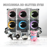 MUCUNNIA 96 Piezas Ojos de Seguridad 3D con Purpurina de 25mm, Ojos para Muñecos de Peluche Amigurumi con Temática Animal, Regalo para Amantes del Crochet