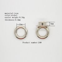YIWANG – œillets métalliques argentés de 10mm avec rondelle pour rideau de chaussures