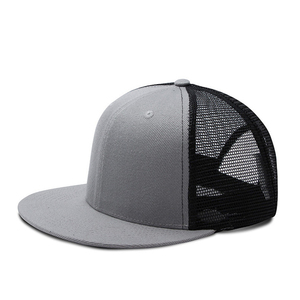 Casquette de Camionneur Décontracté Solide Snapback Maille Casquettes Visière Plate Acrylique Mech Chapeau Chapeaux - Product Image 5