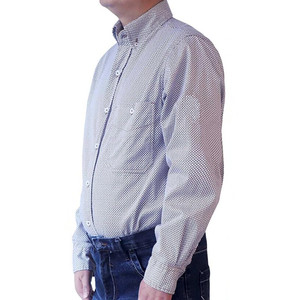 Chemise de travail ignifuge NFPA 2112 <span class=keywords><strong>FR</strong></span> à carreaux imprimés en coton 6,5 oz avec boutons en urée et protection des manches FRC0816 - Product Image 3