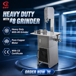 GARYTON Sega per Ossa Professionale 2-in-1 con Affettatrice Elettrica e Tritacarne per Macellerie e Impianti di Lavorazione Alimentare - Product Image 1