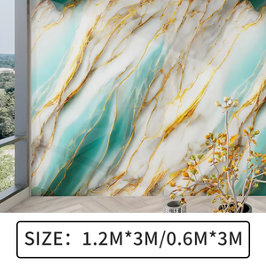 Pannello Murale Ecologico Effetto Marmo Impermeabile in Schiuma PET, Adesivo Murale Autoadesivo, Rotolo di Carta da Parati Moderna a Piastrella Marmorizzata per Arredamento Casa - Product Image 5