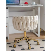 Chaise de Maquillage de Luxe, Design Léger et Sophistiqué, Cadre Métallique, Pivotante, Sans Accoudoirs, Sur Mesure, Pour Usage Domestique, Prise en Charge du Commerce International