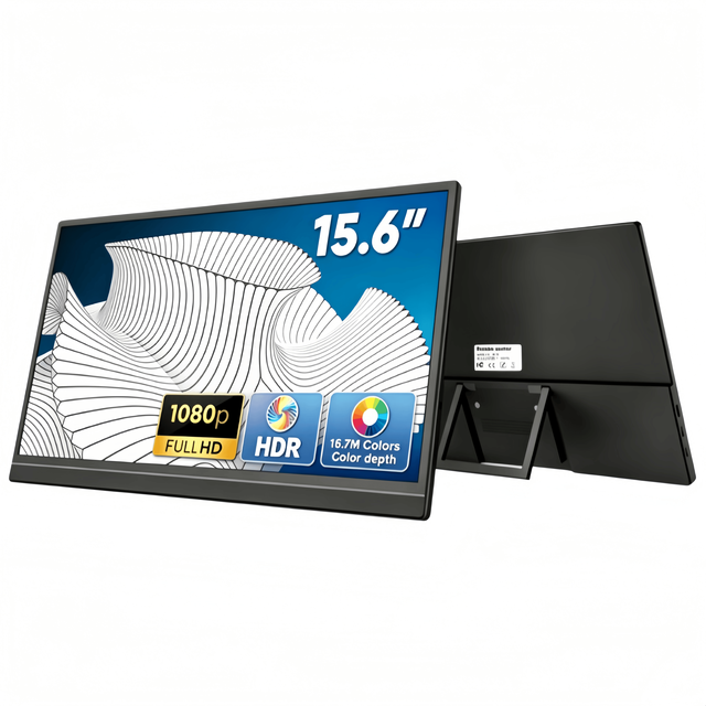 15.6 Inch 1920*1080 Gaming Monitor 1080P FHD IPS HDR USB-C Portable Laptop Extended Screen Best Gaming PC External Screen