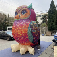 Modèle de ballon gonflable hibou géant lumineux à LED, animal gonflable, avec installation facile pour la décoration de scène d'événement thématique