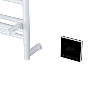 Sèche-serviettes mural moderne monocouche de 60 cm, avec câblage dissimulé, thermostatique et électrique, pour salle de bain - Product Image 3