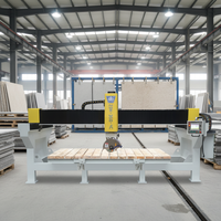Mesin Pemotong Batu ZHENGDA 4-Axis Bridge Saw dengan Kontrol PLC 15KW Panjang Maksimum 3200mm Ketebalan 50mm Multifungsi Tugas Berat
