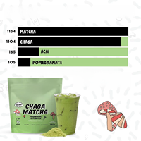 Poudre de Matcha de Qualité Cérémoniale Aeglewell Marque Privée, Poudre de Matcha Chaga avec Champignons, Café Matcha aux Champignons Japonais