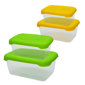 Recipientes Modernos para Almacenamiento de Alimentos Frigobella de PP, 0.5L 1.0L, Rectangulares, Herméticos, Apilables, con Tapas de Clip, Moldeados por Inyección, para Cocina - Product Image 1