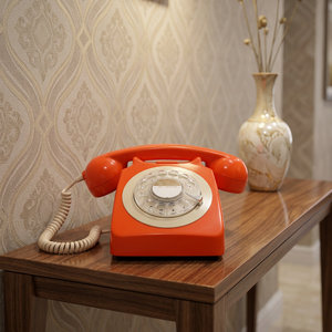 Téléphone <span class=keywords><strong>fixe</strong></span> rétro à cadran rotatif en ABS de style antique avec sonnerie mécanique – Téléphone filaire traditionnel – Vente en gros - Product Image 6