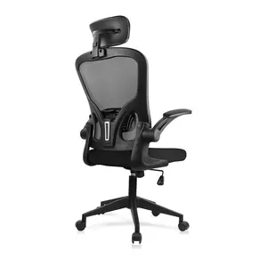 للبيع بالجملة من المصنع مباشرةً كرسي مريح أسود كرسي رئيس مكتب عمل كرسي مكتب شبكي مع مسند رأس