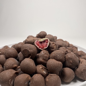 Nouveauté Hicey Framboises glacées enrobées de <span class=keywords><strong>chocolat</strong></span> 150gr 100% Chocolats aux noix naturels Framboises <span class=keywords><strong>Chocolat</strong></span> blanc - Product Image 2