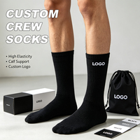Nouvelle Arrivée Chaussettes Athlétiques Personnalisées Broderie Artistique Motif Personnalisé Respectueuses de la Peau Chaussettes de Sport Personnalisées en Gros