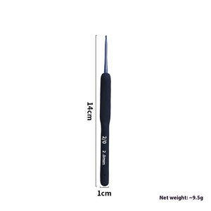Herramienta de <span class=keywords><strong>ganchillo</strong></span> con mango de silicona suave de estilo Simple de alta calidad para tejer suéter nuevo accesorio azul con embalaje de bolsa para <span class=keywords><strong>Amazon</strong></span> - Product Image 6