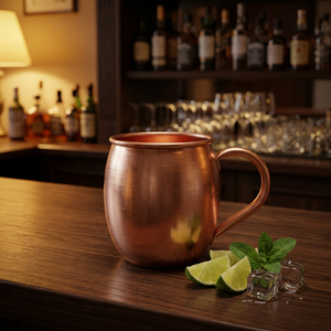 Taza de Cobre Premium Moscow Mule de 16oz, Lisa, de Cobre Puro, con Asa Soldada, Vajilla de Bar al por Mayor, Utensilios para Bebidas y Cócteles - Product Image 1