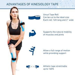 Produit sportif Bande élastique en tissu Bande kinésiologique <span class=keywords><strong>Kinesio</strong></span> Taping-Bande élastique thérapeutique athlétique - Product Image 6