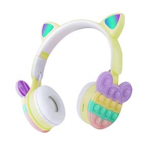 <span class=keywords><strong>Cascos</strong></span> con Orejas de Gato, <span class=keywords><strong>Cascos</strong></span> Inalámbricos Estéreo Bajo Sobre La Oreja, Auriculares Deportivos para Niños y Adultos - Product Image 4