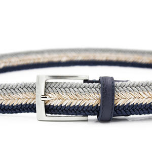 फैशन पुरुषों के डिजाइनर गोल्फ ब्रेडेड बेल्ट एलॉय पिन बकल आउटडोर खेल आकस्मिक बहुकोशिकीय बहुकोशिकीय बुने पॉलिएस्टर/रबर - Product Image 2