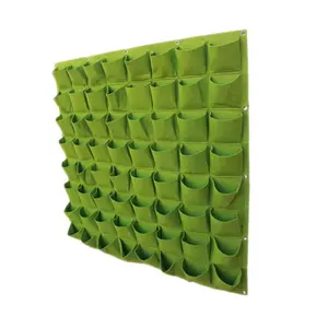 Maceta Vertical de pared para jardín, bolsas colgantes para cultivo de plantas, tela no tejida con múltiples bolsillos, color verde, venta al por mayor