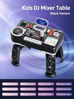 Clavier d'instruments de musique électriques rechargeables éducatifs pour enfants, microphone multifonction, mixeur DJ, jouets musicaux