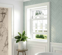 Ventana Abatible Moderna de PVC Personalizada, con Doble Vidrio Templado y Aislamiento, Apertura Interior para Cocina