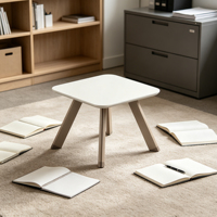 Table de réunion carrée, design petit et simple, convient à 2-3 personnes
