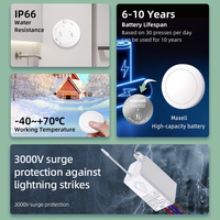 Interrupteur sans fil 10A RF433 avec télécommande et antenne, étanche IP66, 1000W LED pour éclairage extérieur de balcon et terrasse