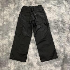 DENIMGUYS 2024 nouvelle mode de haute qualité hommes <span class=keywords><strong>noir</strong></span> Double genou travail charpentier pantalon hommes ciré <span class=keywords><strong>enduit</strong></span> Denim <span class=keywords><strong>jean</strong></span> - Product Image 2