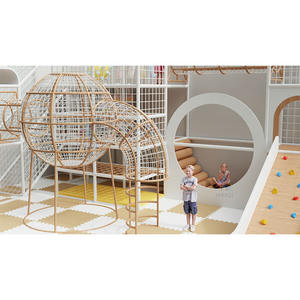 Équipement de terrain de jeu intérieur commercial de haute qualité à vendre, un petit château vilain avec pont en filet pour la <span class=keywords><strong>maternelle</strong></span> et la garderie - Product Image 4