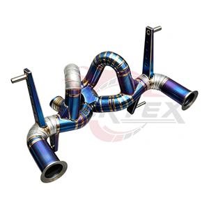 ชุดท่อไอเสียแบบครบชุด Vortex Custom Anodized Blue Ti พร้อมท่อร่วมไอเสียแบบป้องกันความร้อนสำหรับ Lamborghini Aventador S - Product Image 5