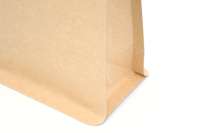 Sac d'emballage pour café en papier kraft écologique de 250 g avec logo personnalisé imprimé, fond plat, fermeture éclair et valve