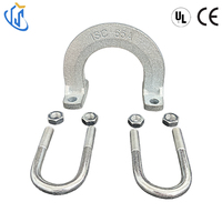 Collier de serrage à double boulon en U UTT18 pour assemblage de barre anti-oscillation latérale pour support de tuyauterie MEP dans les bâtiments commerciaux