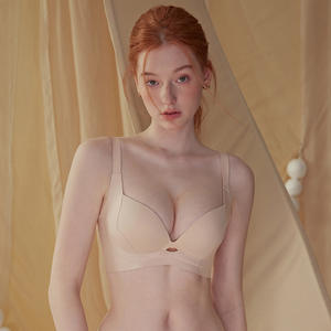 حمالة صدر نسائية T3Aochao لخريف وشتاء بدون أسلاك وبدون آثار لتعديل الثدي، بنمط سادة، كوب 3/4، رفيعة وصغيرة من النايلون لدعم الصدر الكبير - Product Image 3