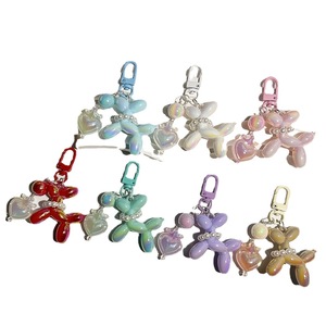 Cartoon Creative Small Animal Dog Keychain 2023 New Fashion Art Trendy Laser Balloon Dog Colorful Key Chain